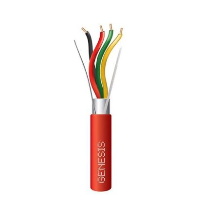 Honeywell 46031004 Type FPLP/CL2P/FT6 Plenum Shielded Fire Alarm Cable, 300 VAC, (4) 18 AWG Bare Solid Copper Conductor, 1000 ft L