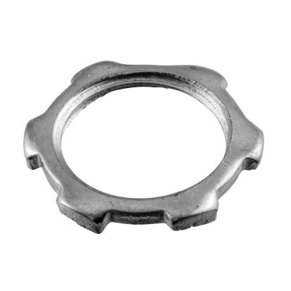 Hubbell Wiring Device-Kellems 00322003LPK50 Cord Connector Locknut, 1 in NPT Thread, Steel, Zinc Plated