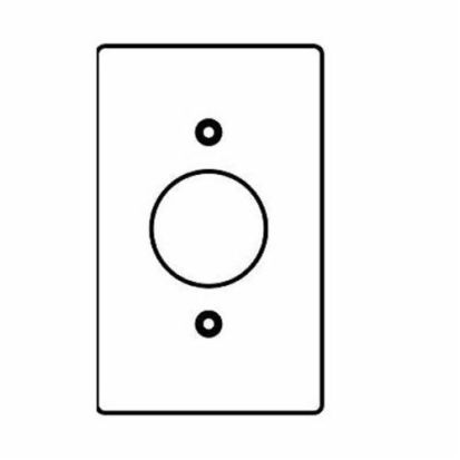 Hubbell Killark 1FR Device Box Cover, 4-9/16 in L x 2.813 in W, Stamped Aluminum