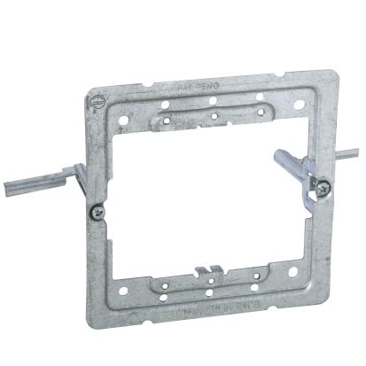 RACO® 206RAC Mounting Bracket, For Use With RETRO-RING 3/8 to 1-1/2 in Thick Wall or Ceiling, 2 in Trade Size, Steel, Silver