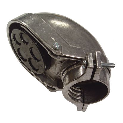 Hubbell RACO 2408 Clamp Service Entrance Head, (6) 1 in Hole, 2 in Trade, Aluminum