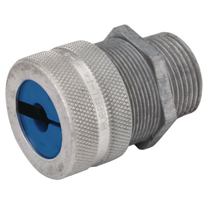 Hubbell RACO® 4803-8 Form 3 Strain Relief Straight Cord Connector, 3/4 in Trade, 5/8 to 3/4 in Cable Openings, Aluminum