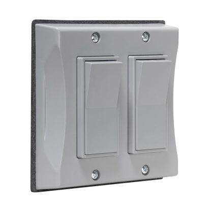 BELL 5127-0 2-Gang Non-Metallic Vertical Weatherproof Decorator Switch Cover