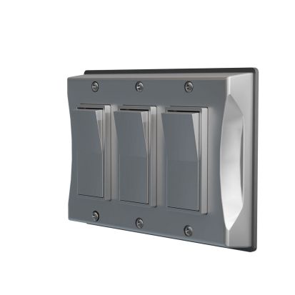 Hubbell BELL 5129-0 3-Gang Non-Metallic Vertical Weatherproof Decorator Switch Cover