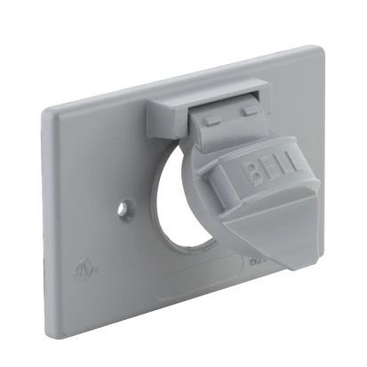 Hubbell BELL 5152-0 Weatherproof Flip Cover, 1.406 in Dia, 2-3/8 in L x 1 in W x 2-13/16 in D, Die Cast Aluminum