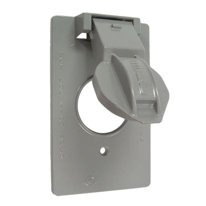 Hubbell BELL 5155-0 Weatherproof Flip Cover, 1.406 in Dia, 2-13/16 in L x 7/8 in W x 4-9/16 in D, Die Cast Aluminum