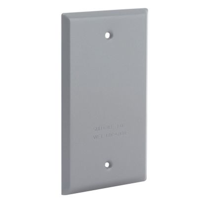 Hubbell BELL® 5173-0 Weatherproof Blank Cover, 2.781 in L x 4-17/32 in W, Die Cast Aluminum