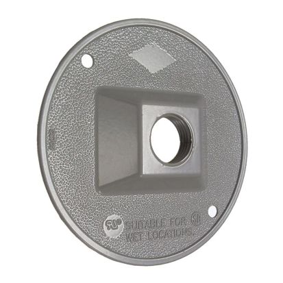 Hubbell BELL 5193-0 Weatherproof Cluster Cover, 4-1/8 in Dia, Die Cast Aluminum