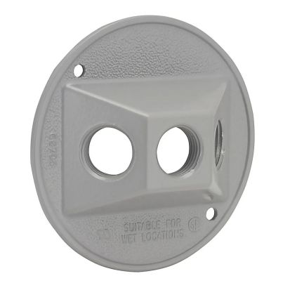 Hubbell BELL 5197-0 Weatherproof Cluster Cover, 4-1/8 in Dia, Die Cast Aluminum