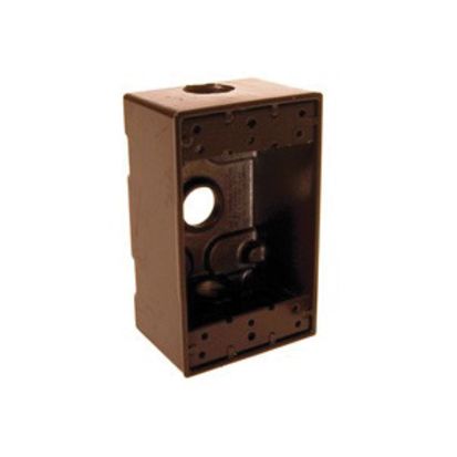 Hubbell BELL® 5320-2 Weatherproof Outlet Box With Lug, Die Cast Aluminum, 18.3 cu-in, 1 Gang, 3 Outlets