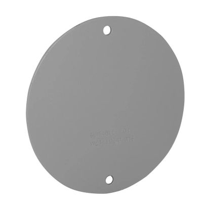 Hubbell BELL 5374-0 Weatherproof Cover, 4 in Dia, Blank Cover, Metallic