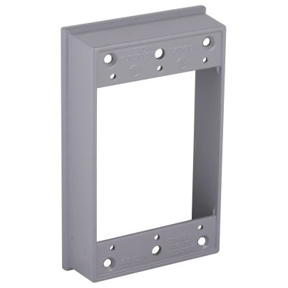 Hubbell BELL 5406-0 Weatherproof Extension Ring, 1 Gang, 4-1/2 in L x 2-3/4 in W x 1 in D, Die Cast Aluminum