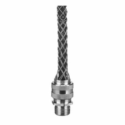 Hubbell Wiring Device-Kellems 7401006 Form 2 Standard Deluxe Cord Grip With Stainless Steel Mesh, 1/2 in NPT Trade, 1 Conductor