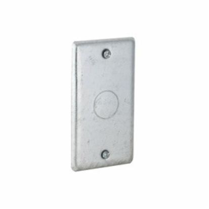 Hubbell RACO 861 Flat Handy Box Cover, 4-3/16 in L x 2-5/16 in W x 0.49 in D, Blank Cover, Steel