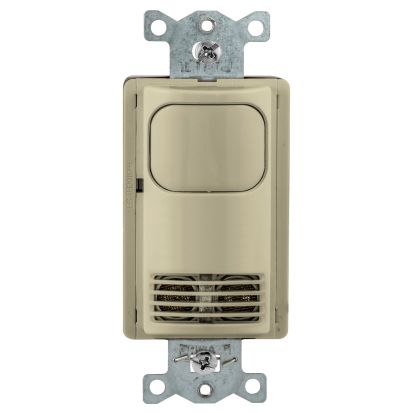 Hubbell Wiring Device-Kellems H-MOSS AD2000I1N Adaptive Dual 1-Circuit Occupancy Sensor Switch, PIR/Ultrasonic Sensor, 1000 sq-ft Coverage, Wall Mount