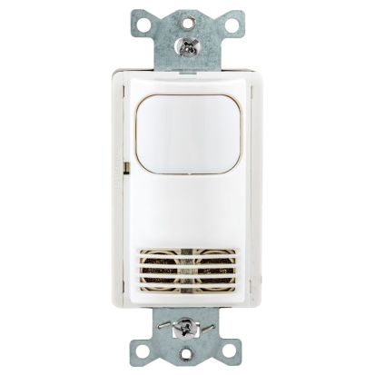 Hubbell Wiring Device-Kellems H-MOSS® AD2000W1N Wall Switch Sensor With Photocell, 120/277 VAC, Occupancy/Vacancy/Passive Infrared/Ultrasonic Sensor, 1000 sq-ft Coverage, Wall Mount