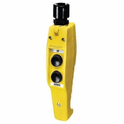 Hubbell Wiring Device-Kellems CPB20 1-Speed 2-Button Heavy Duty Industrial Grade Non-Metallic Pilot Duty Standard Compact Pendant, 250 VAC, 3 A, NC/NO Contact, 2 Operators, NEMA 4X NEMA Rating