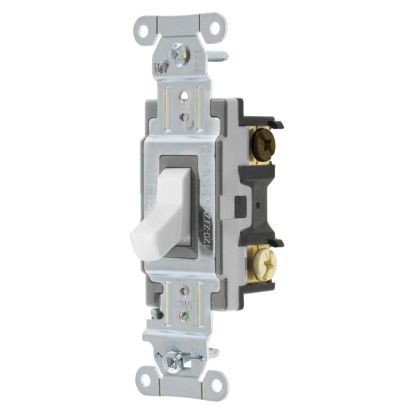 Hubbell Wiring Device-Kellems CSB320W SWITCH, SPEC, 3W, 20A 120/277V, B+S, WH