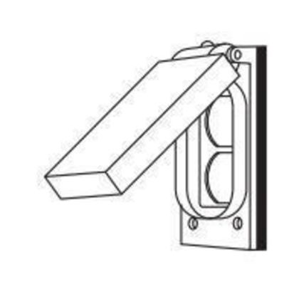 Hubbell Killark FCLA FZ/FCL-GF/FST Device Box Cover With Gasket, 4.483 in L x 2.817 in W, Cast Aluminum