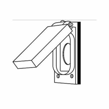 Hubbell Killark FCLR FZ/FCL-GF/FST Device Box Cover With Gasket, 4.483 in L x 2.817 in W, Cast Aluminum