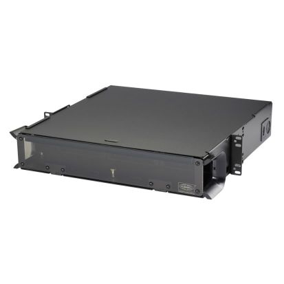 PREMISE WIRING OptiChannel™ FCR2U6SP 2-Unit Unloaded Fiber Optic Enclosure, 22.1 in H x 22.1 in W x 22.1 in D, Rack/Threaded Mount, Composite/Steel, Black