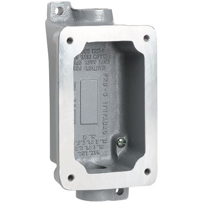 Hubbell Killark SEAL-X FXB-5 Type FXB Factory Sealed Feed-Through Splice Box, Copper-Free Aluminum, 1 Gangs, 6-13/16 in H x 3-11/16 in W x 1-3/4 in D