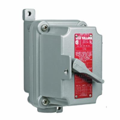 Hubbell Killark FXSX53 1-Gang Feed-Through Hub Manual Motor Starting Switch, 115/200 to 230/460 to 475 VAC Coil, 3 Poles, NEMA 3
