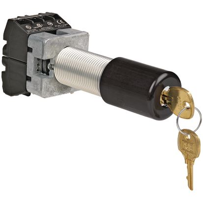 Hubbell Killark GO5-2A3F N34 G Series 1-Pole Long Explosionproof Selector Switch, 4-3/4 in L x 1-1/4 in W x 1-1/4 in H, 1NO-1NC/SPST Contact