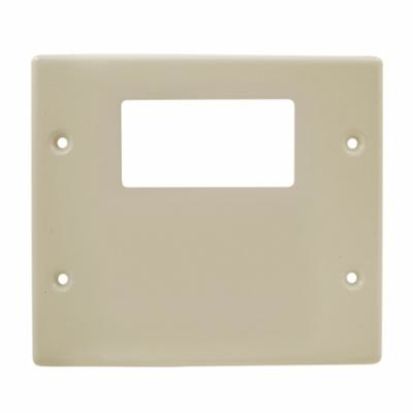 Hubbell Wiring Device-Kellems HBL4747RXIV 2-Gang 1-Decorator 1-Blank Standard Device Cover Plate, For Use With HBL4750 Series Metal Raceway, Roll Formed Steel, Ivory