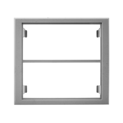 Hubbell Wiring Device-Kellems HBL4750GY 2-Gang Standard Device Mounting Bracket, For Use With HBL4750, HBL6750 Series Metal Raceways, NEMA 1 Enclosure, Roll Formed Steel, Gray