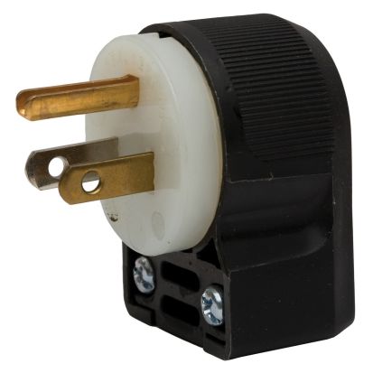 Hubbell Wiring Device-Kellems Insulgrip HBL5266CA Grounding Standard Straight Blade Plug, 125 VAC, 15 A, 2 Poles, 3 Wires, Black/White