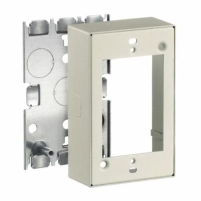 Hubbell Wiring Device-Kellems HBL5747IVA HBL500 1-Gang Shallow Device Box, 4.6 in L x 3 in W x 1.38 in H, Steel, Ivory