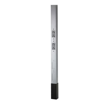 Hubbell Wiring Device-Kellems HBLPPO15AAL 3-Service Blank Pre-Wired Service Pole, 12 AWG Capacity, 15 ft 2 in L x 2.13 in W, Aluminum