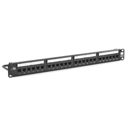 Hubbell Wiring Device-Kellems NEXTSPEED HP5E24 Computer Loaded Patch Panel, 24 Ports, Cat 5e, Composite/Steel