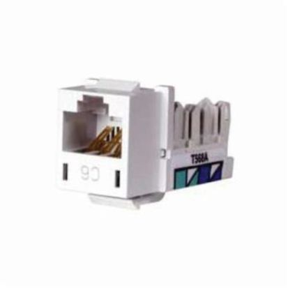 Hubbell Wiring Device-Kellems XCELERATOR™ NEXTSPEED HXJ6W Standard Universal Modular Jack, Cat 6 Module, Keystone Mount, 1 Port, Thermoplastic, White