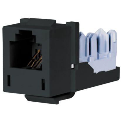 Hubbell Wiring Device-Kellems XCELERATOR™ HXJUOR 6-Position RJ25 Standard Modular Jack, Keystone Module, Thermoplastic, Orange