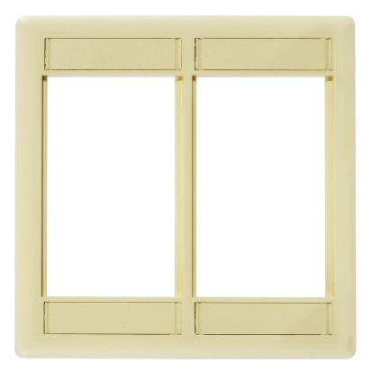 Hubbell Wiring Device-Kellems IMF2EI Phone/Data/Multimedia Component, INFINe Station Modular Plate Frame, 2-Gang, Electric Ivory