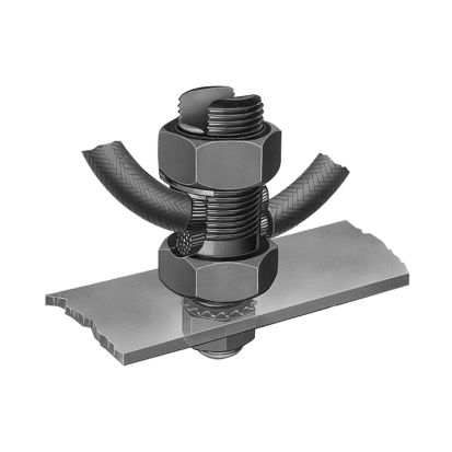 Hubbell BURNDY SERVIT POST™ K2C17B1 Mechanical Grounding Connector, 10 to 6, 10 to 7 AWG Conductor, Unplated
