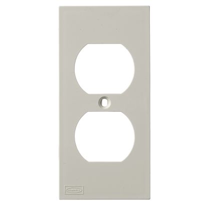 Hubbell Wiring Device-Kellems KP8 KP Series 1-Gang Duplex Non-Metallic Faceplate, For Use With BaseTrak® Multi-Channel Raceway, Molded PVC, Off-White