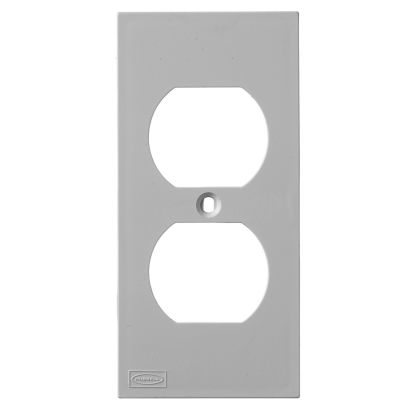 Hubbell Wiring Device-Kellems KP8GY KP Series 1-Gang Duplex Non-Metallic Faceplate