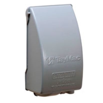 Hubbell TAYMAC MX5280S 1-Hole Extra Duty Low Profile Weatherproof While-In-Use Cover, 6-1/4 in L x 4 in W x 6.3 in D, Die Cast Metal