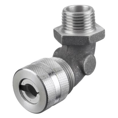 Hubbell Wiring Device-Kellems NHC1022 90 deg Form 2 Standard Duty Cord Connector, 1/2 in NPT Trade, 1 Conductor, 0.25 to 0.38 in Cable Openings, Aluminum, Machined