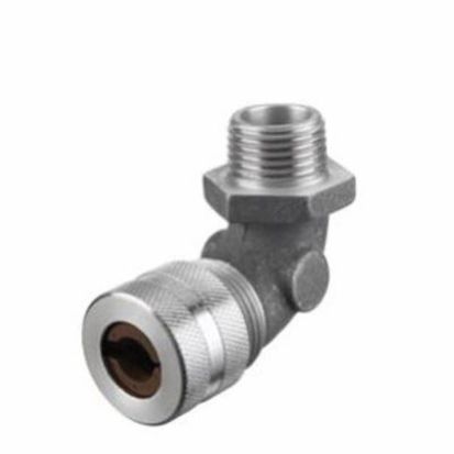 Hubbell Wiring Device-Kellems NHC1024 90 deg Form 2 Standard Duty Cord Connector, 1/2 in NPT Trade, 1 Conductor, 0.5 to 0.63 in Cable Openings, Aluminum, Machined