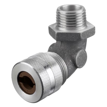 Hubbell Wiring Device-Kellems NHC1036 90 deg Form 3 Standard Duty Cord Connector, 3/4 in NPT Trade, 1 Conductor, 0.5 to 0.63 in Cable Openings, Aluminum, Machined