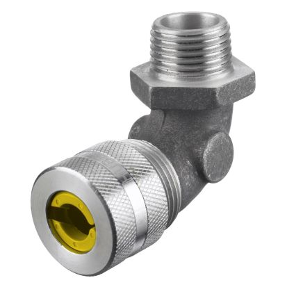 Hubbell Wiring Device-Kellems NHC1037 90 deg Form 3 Standard Duty Cord Connector, 3/4 in NPT Trade, 1 Conductor, 0.63 to 0.75 in Cable Openings, Aluminum, Machined