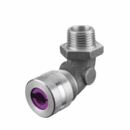 Hubbell Wiring Device-Kellems NHC1042 90 deg Form 4 Standard Duty Cord Connector, 1 in NPT Trade, 1 Conductor, 0.75 to 0.88 in Cable Openings, Aluminum, Machined