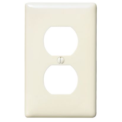 Hubbell Wiring Device-Kellems P8LA Wallplate, 1-Gang, 1) Duplex, Light Almond
