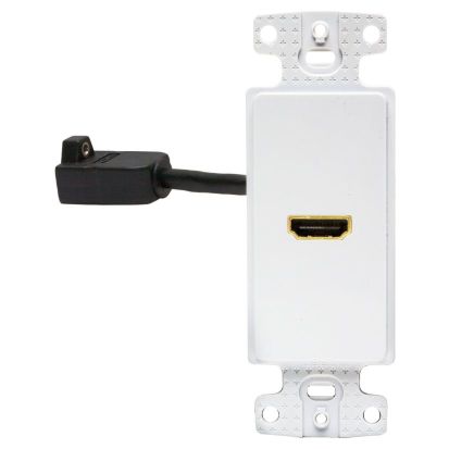 Hubbell Wiring Device-Kellems iSTATION™ NS801W Standard HDMI Decorator Frame With HDMI Female to Female, 1 Gang, 4.19 in L x 1.45 in W, Thermoplastic, Snap-Fit/Snap-On Mount