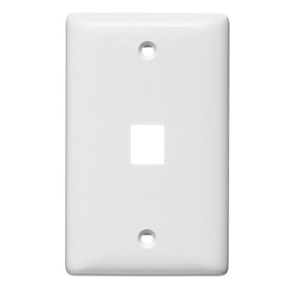 Hubbell Wiring Device-Kellems NSP11W PLATE, WALL,LABEL-LESS,1-G,1-PORT,WH