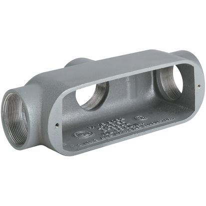 Hubbell Killark Duraloy 5 OTB-2 Type TB Conduit Body, 3/4 in Hub, Form 7, 7 cu-in, Aluminum, Powder Coated